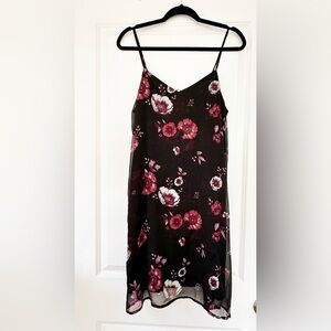 Mudd Women's Black Pink Floral Dress